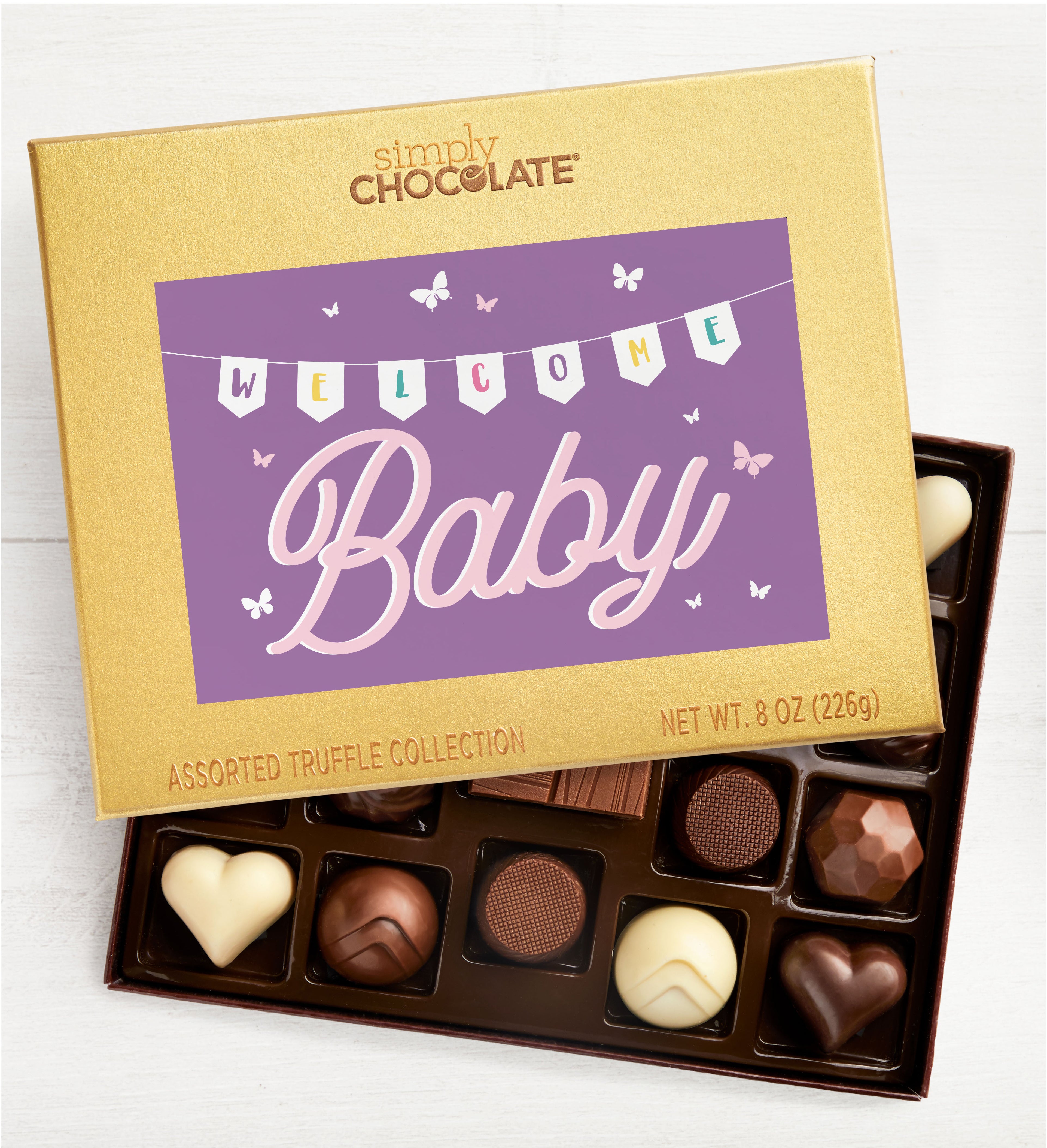 Welcome Baby Girl 19pc Chocolate Box